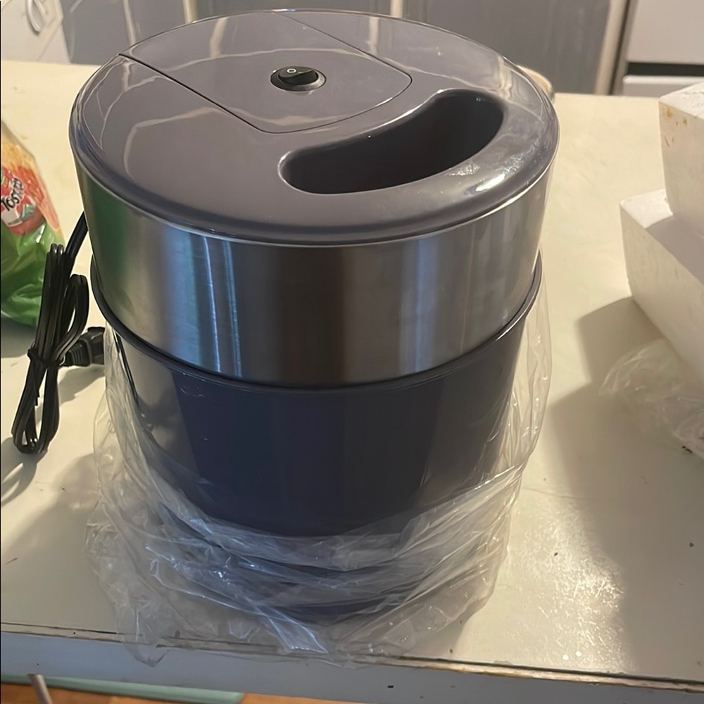 Stainless Steel and Gray Kitchen Appliance